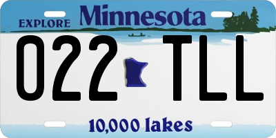 MN license plate 022TLL