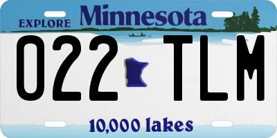 MN license plate 022TLM