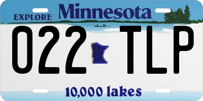 MN license plate 022TLP