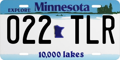 MN license plate 022TLR
