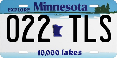 MN license plate 022TLS