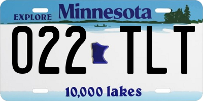 MN license plate 022TLT