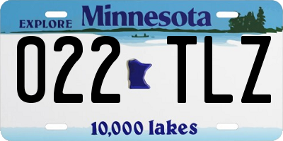 MN license plate 022TLZ
