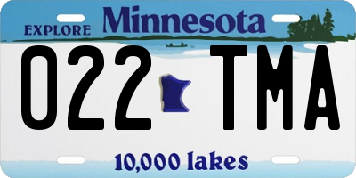 MN license plate 022TMA