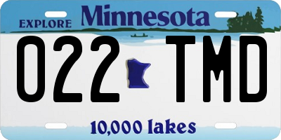 MN license plate 022TMD