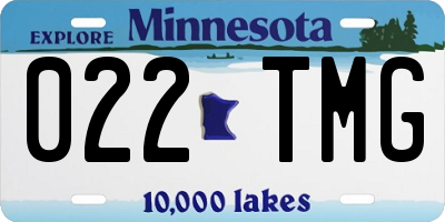MN license plate 022TMG