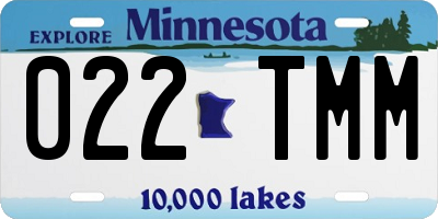 MN license plate 022TMM