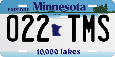 MN license plate 022TMS