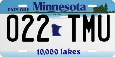 MN license plate 022TMU