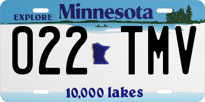 MN license plate 022TMV