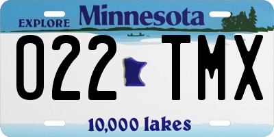 MN license plate 022TMX