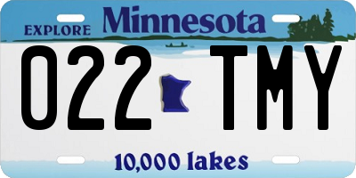 MN license plate 022TMY