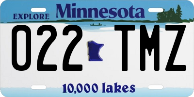MN license plate 022TMZ