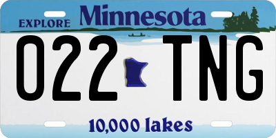 MN license plate 022TNG