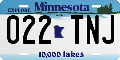 MN license plate 022TNJ