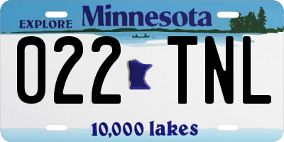 MN license plate 022TNL