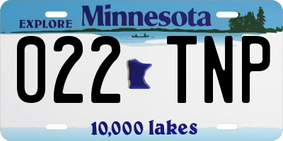 MN license plate 022TNP