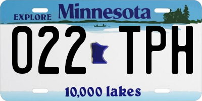 MN license plate 022TPH