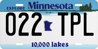 MN license plate 022TPL