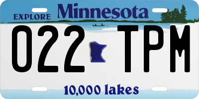 MN license plate 022TPM