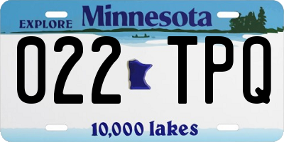 MN license plate 022TPQ