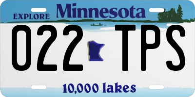 MN license plate 022TPS