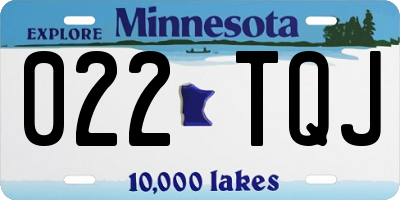 MN license plate 022TQJ