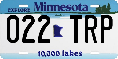 MN license plate 022TRP