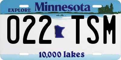 MN license plate 022TSM