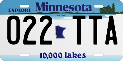 MN license plate 022TTA