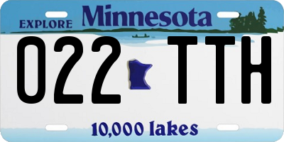 MN license plate 022TTH