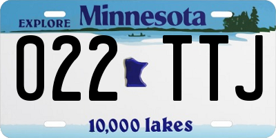 MN license plate 022TTJ