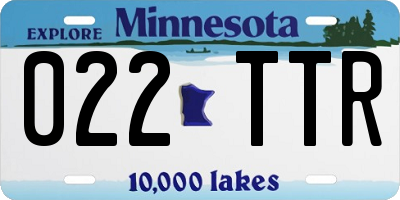 MN license plate 022TTR