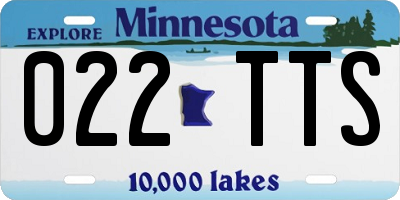 MN license plate 022TTS
