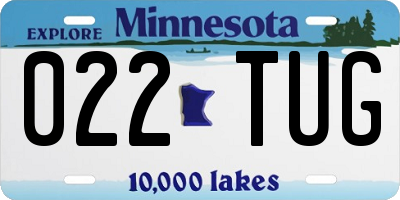 MN license plate 022TUG