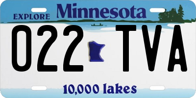 MN license plate 022TVA
