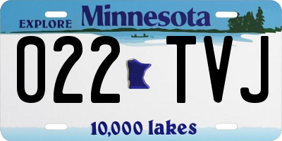 MN license plate 022TVJ