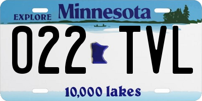 MN license plate 022TVL