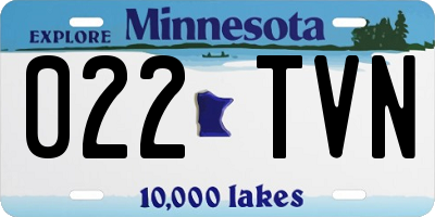 MN license plate 022TVN