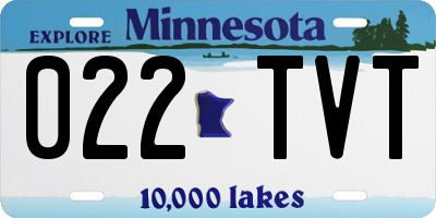 MN license plate 022TVT