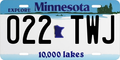 MN license plate 022TWJ