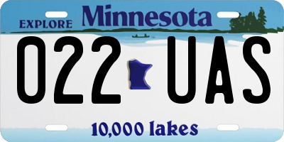 MN license plate 022UAS