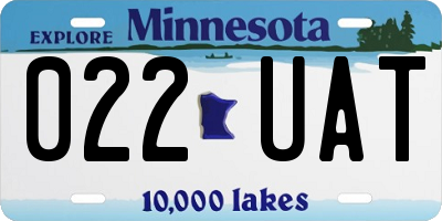 MN license plate 022UAT
