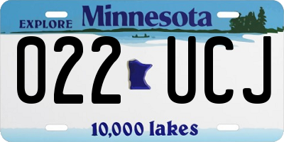 MN license plate 022UCJ