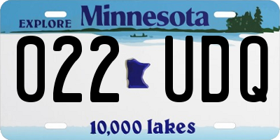 MN license plate 022UDQ