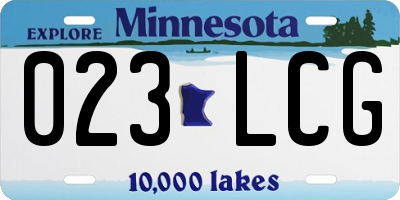 MN license plate 023LCG