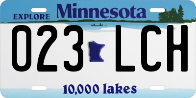 MN license plate 023LCH