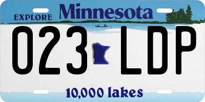 MN license plate 023LDP