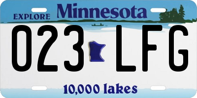 MN license plate 023LFG