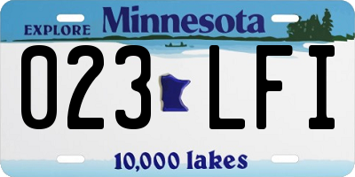 MN license plate 023LFI